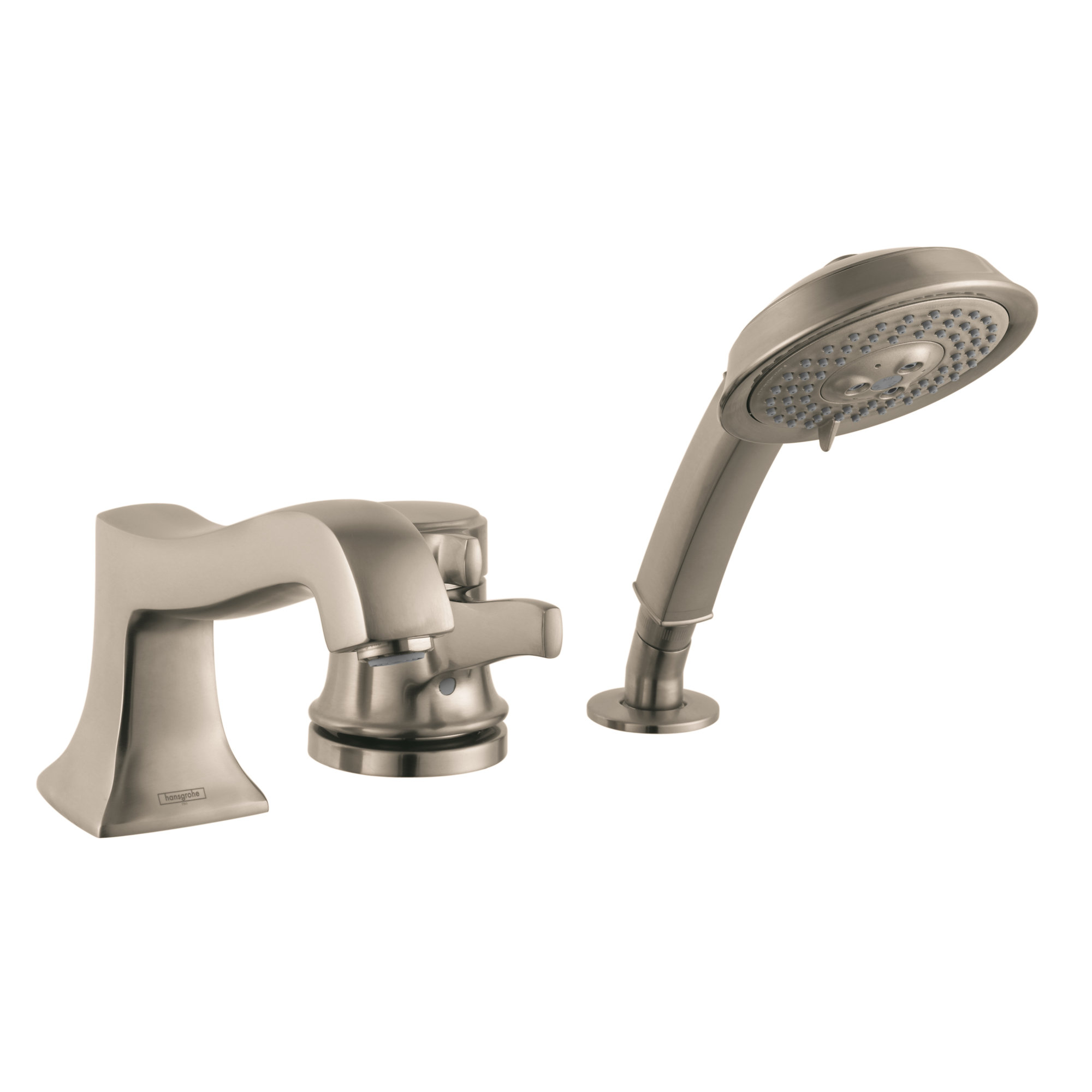 Hansgrohe Metris C Single Handle Deck Mounted Roman Tub Faucet Trim with Hand Shower & Reviews